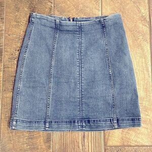 Free people denim mini skirt